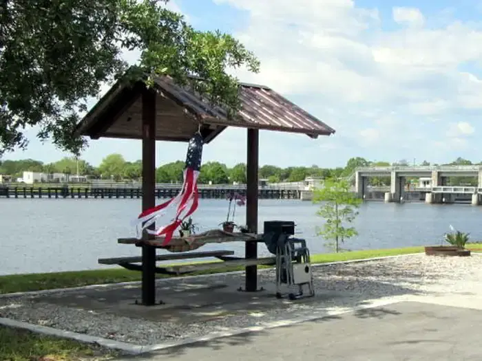 Campsite View of W.P. Franklin Lock & Dam