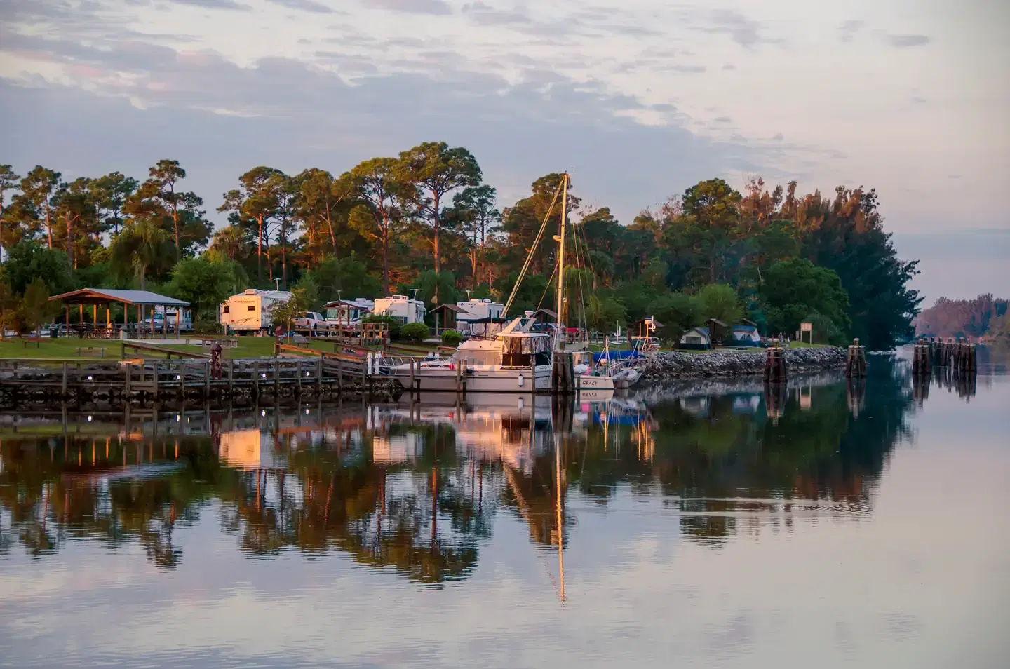 Scenic View of St Lucie South Campground