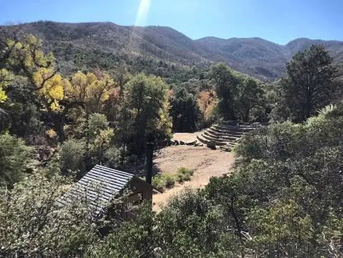 Kellner Group Site nestled at the base of the mountains