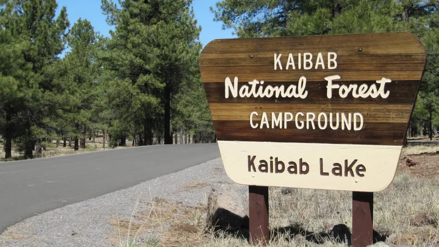 Kaibab Lake Campground Entrance Sign