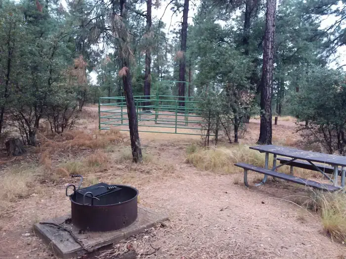 GROOM CREEK HORSE CAMP corral and camp area