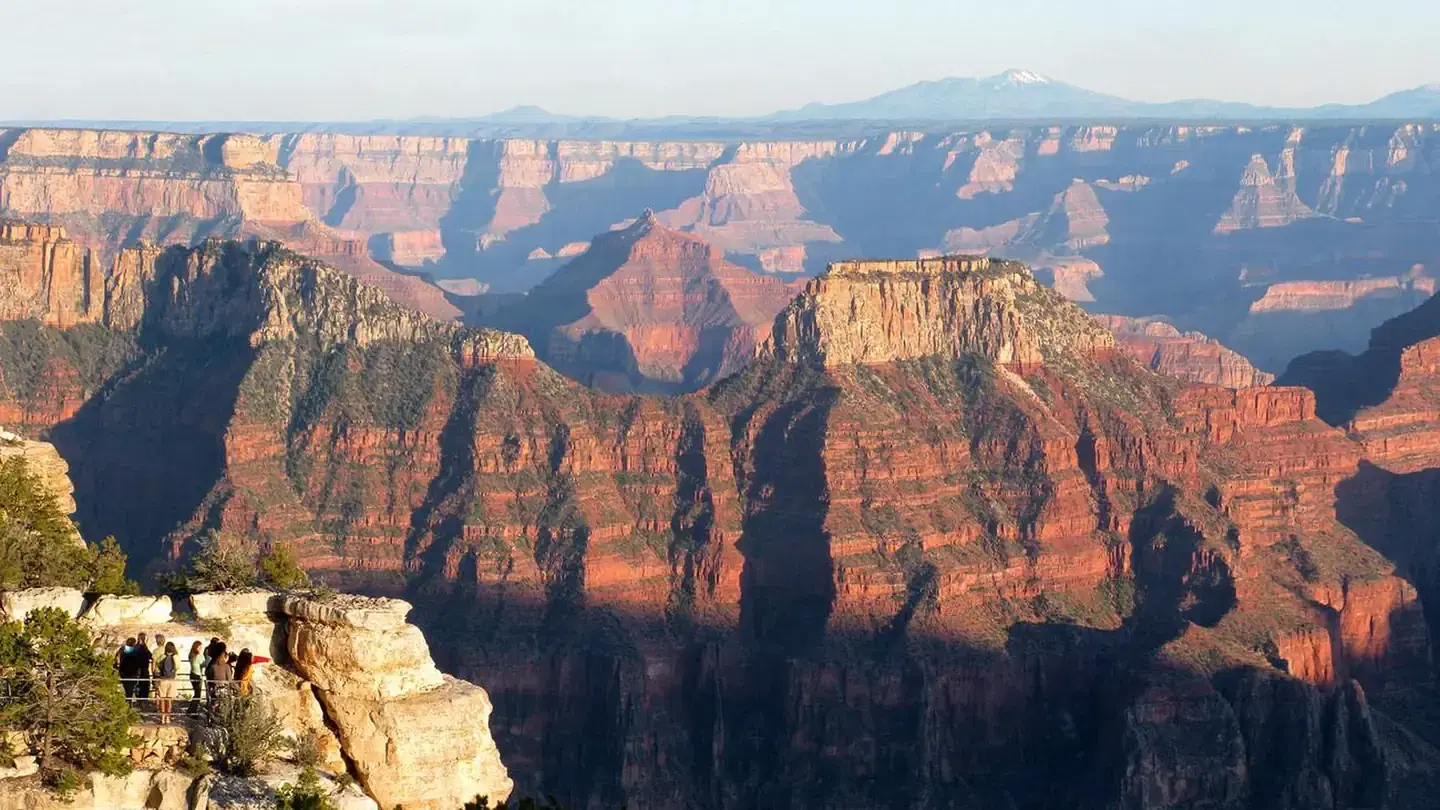 View of the Grand Canyon from a North Rim observation point