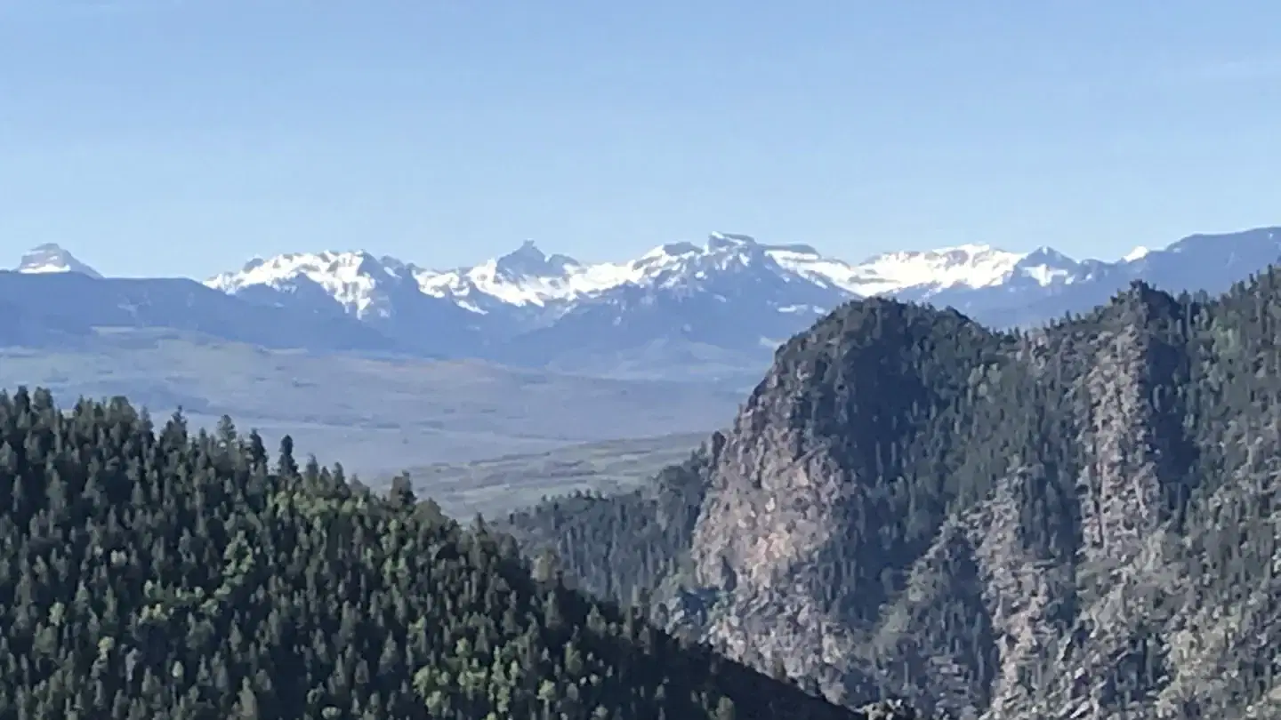 The San Juan Mountains are visible from areas of Curecanti