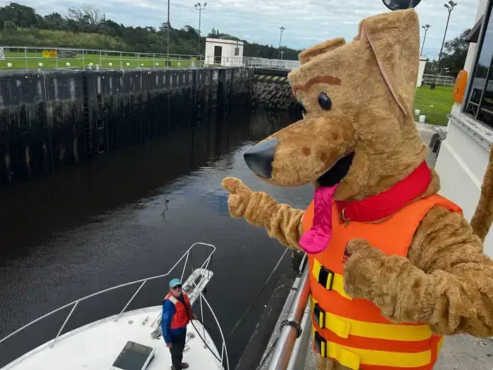 Bobber at the Saint Lucie Lock Chamber
